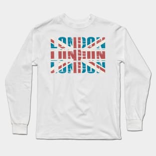 UK Proud - London Vintage Union Jack Long Sleeve T-Shirt